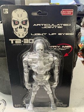 Universal T2-3D Black Backing Card with Silver Terminator Skull Art